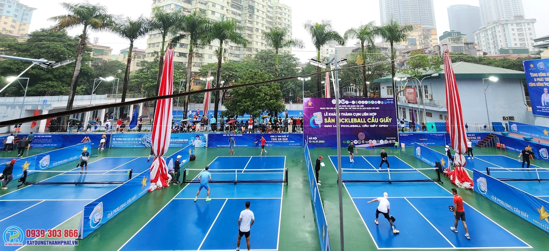 Thi công sân thể thao thi công sân Pickleball từ A-Z