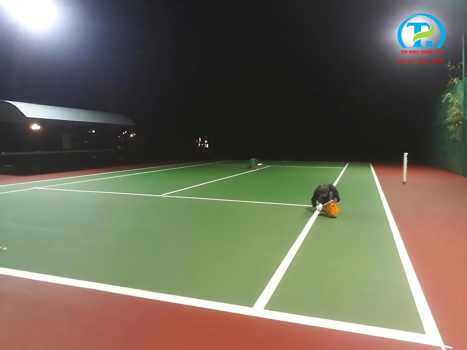 Thành phát cam kết với chất lượng khi hướng dẫn xây dựng sân tennis