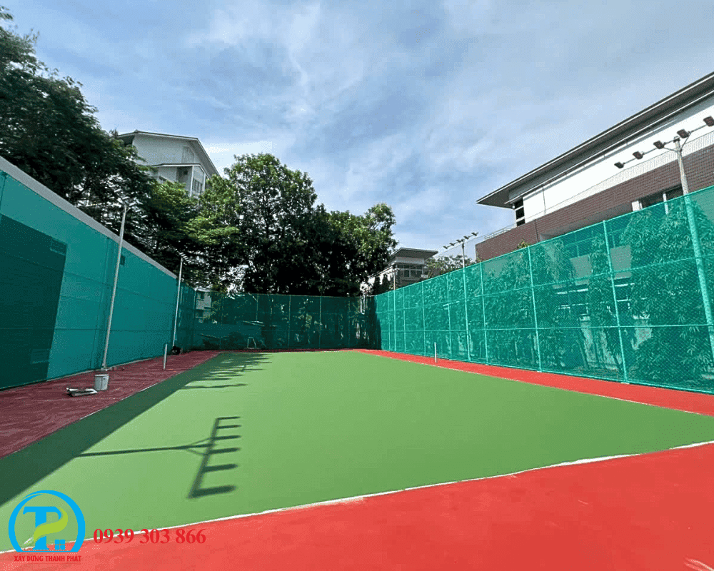 thi công sân tennis