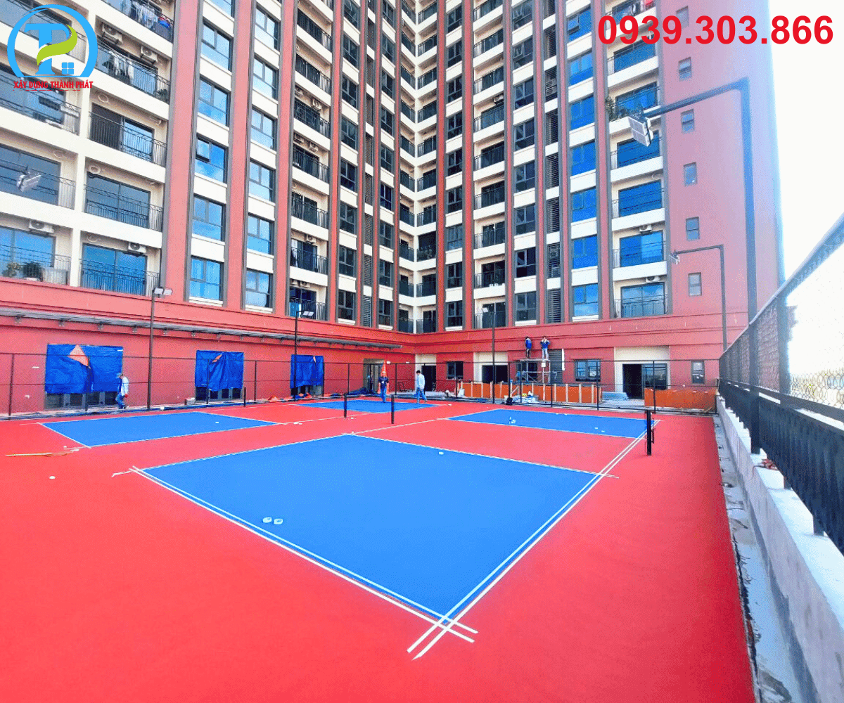 Thi công sân pickleball