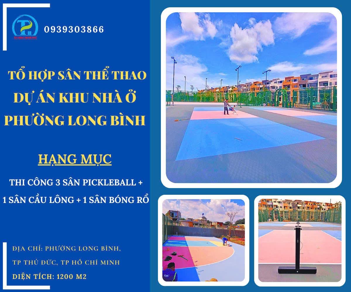 Thi công sân pickleball kết hợp sân bóng rổ Thi công sân pickleball kết hợp sân bóng rổ