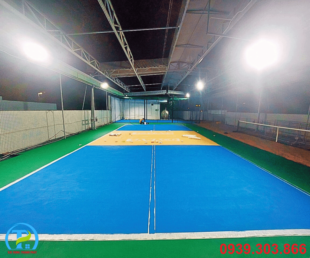 thi công sân pickleball tại Lâm Đồng