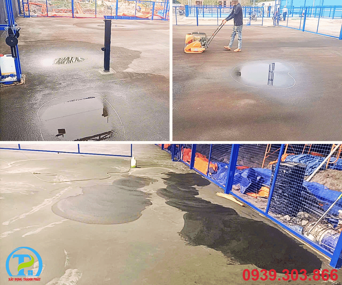 thi công sân pickleball tại đà lạt