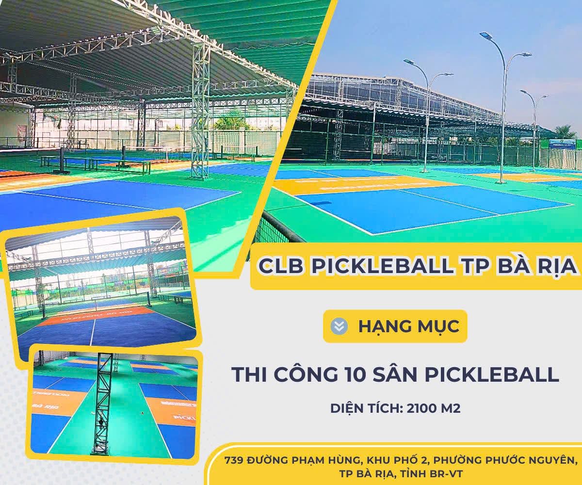 Một trong những dự án thi công sân pickleball uy tín tại Thành Phát Một trong những dự án thi công sân pickleball uy tín tại Thành Phát