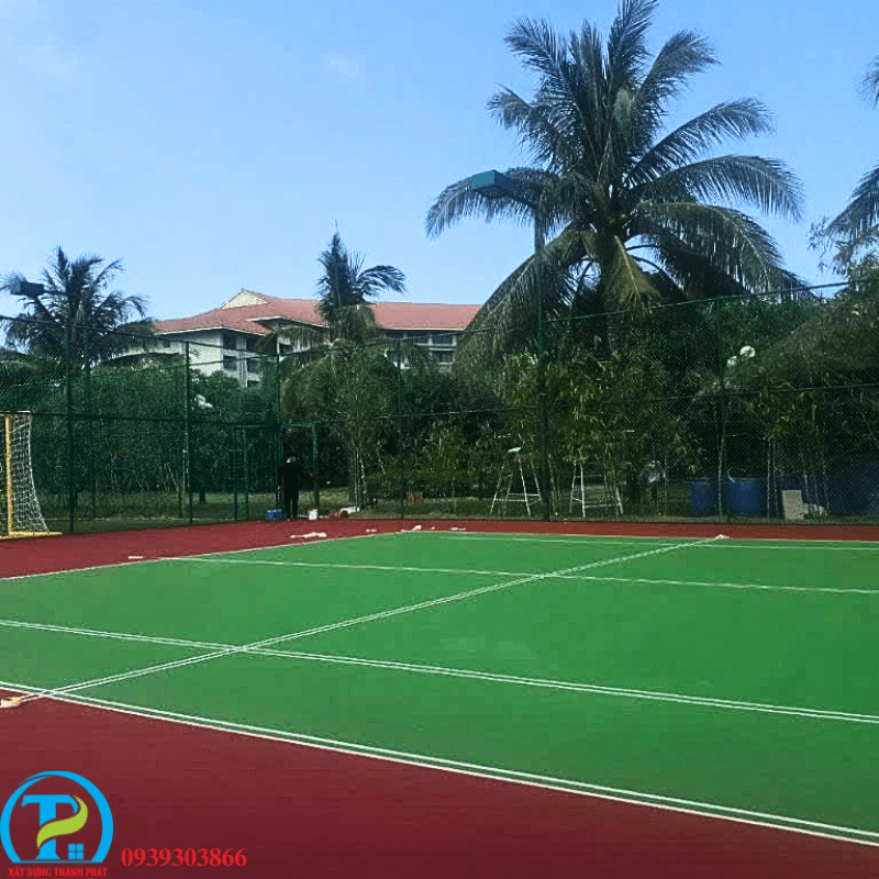 thi công sân tennis tại Phú Quốc 
