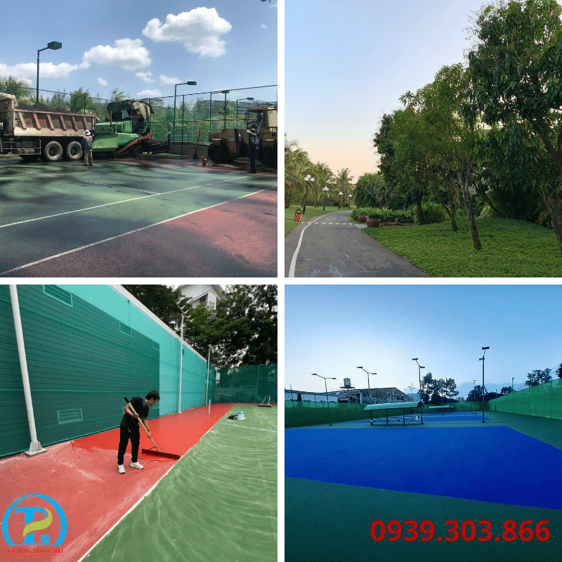 Khi thi công sân tennis tại Phú Quốc cần lựa chọn vật liệu phù hợp