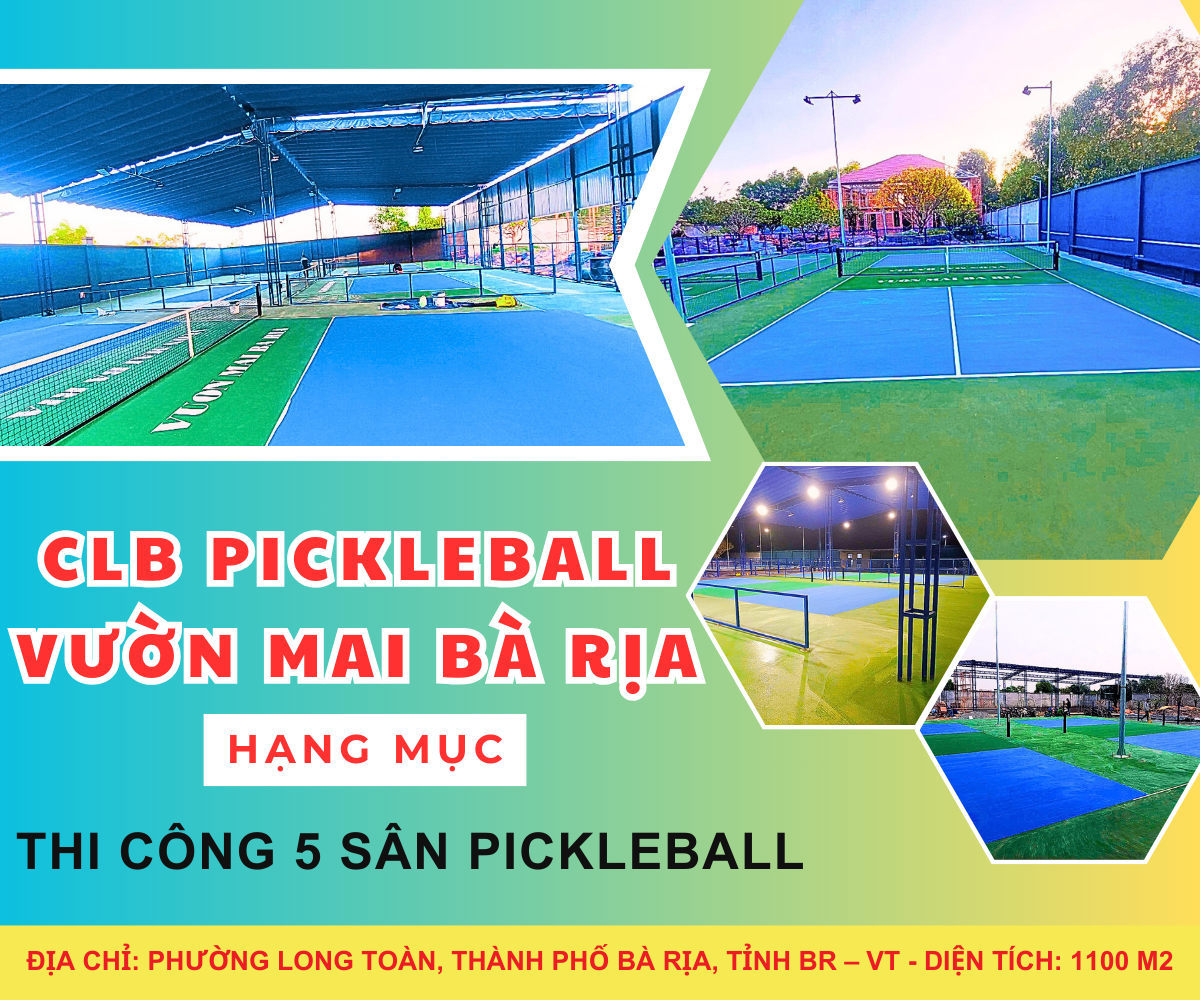 Dự án thi công sân pickleball tại Xây dựng Thành Phát Dự án thi công sân pickleball tại Xây dựng Thành Phát