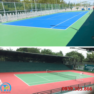 Thời tiết ảnh hưởng đến tiến độ thi công sân tennis tại Đắk Nông