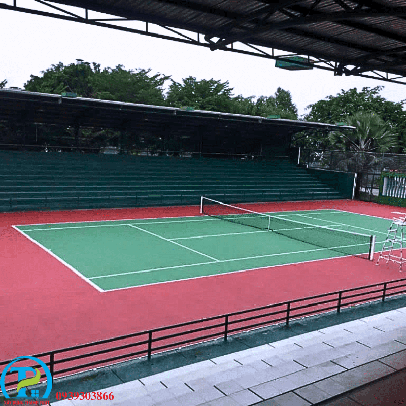 Thành Phát thi công sân tennis tại Pleiku đạt chuẩn kỹ thuật